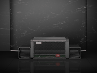 Subsoccer S7 durable indoor and outdoor table soccer game with black frame and red ball on sleek black marble background