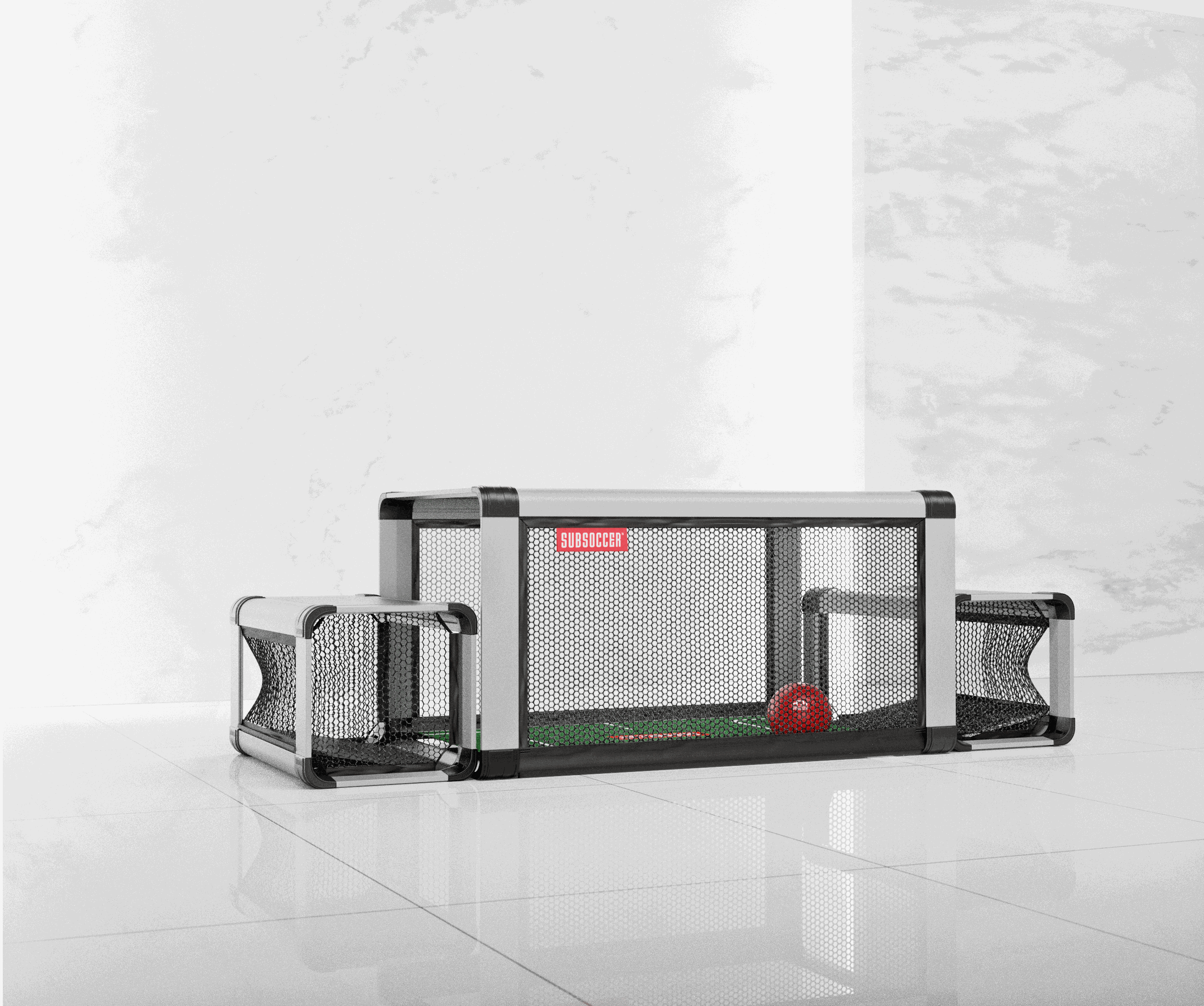 Subsoccer S7 durable tabletop soccer game with sleek design and red ball